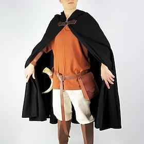 Retro vintage Middeleeuws 17e eeuw Kaap Mantel Ridder Viking Outlander Walhalla Voor heren Boogschieten Maskerade Feest / Uitgaan Volwassenen Mantel