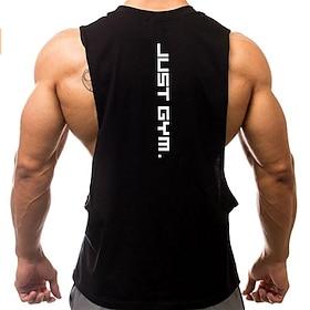 Homme Débardeur Sous-Vêtements Sans manches Col ras du cou Été Lettre Occasionnel Muscle Débardeur d'entraînement Vacances Sport Quotidien Noir Blanche Jaune T