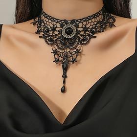 Necklace Lace Choker Necklace Punk  Gothic Alloy For Disco Cosplay Carnival Women's Costume Jewelry Fashion Jewelry