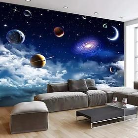 3D Mural Wallpaper Solar System Galaxy Planet Wall Sticker Covering Print Peel and Stick Removable PVC / Vinyl Material Self Adhesive / Adhesive Required Wall