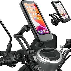 Waterproof Bike Phone Mount Cell Phone Holder for Motorcycle - Bike Handlebars 360 Adjustable Universal Motorcycle Phone Mount Bike Phone Holder with TPU Touch