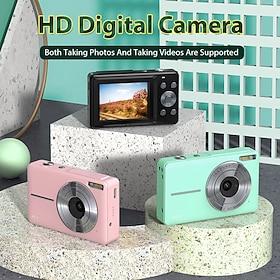 Digital Camera 1080P 44MP Vlogging Camera with LCD Screen 16X Zoom Compact Portable Mini Rechargeable Camera Valentine's Day Gifts for Students Teens Adults Gi