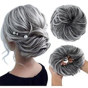 Messy Hair Buns Hair Piece Curly Hair Scrunchies for Women Girls Hairpieces Wavy Donut Hair Pieces Hair Bun Updo Hair Chignons