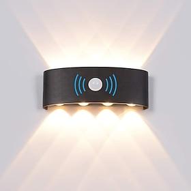 Outdoor/Indoor Wall Light LED Motion Sensor Light control Wall Sconce Light 8W Up Down Aluminium Modern Indoor Wall Lamps for Villa Courtyard Corridor Corridor