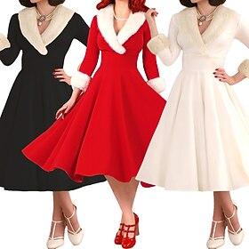 Christmas flare Christmas Dress Audrey Hepburn Women's Cosplay Costume Christmas Christmas
