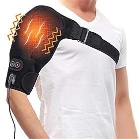 Heated Massage Shoulder Brace With 3 Vibration And Heating Settings Supports Adjustable Heated ShoulderPads for Rotating Cuffs Freezing Shoulder Dislocation Or