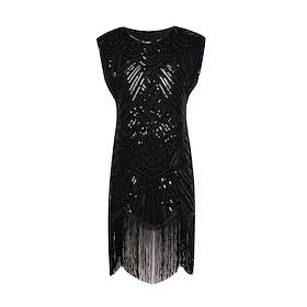 Roaring 20s 1920s Cocktail Dress Dress Flapper Dress The Great Gatsby Sequins Tassel Fringe Fancy Dress Girls' Halloween Carnival Masquerade Wedding Wedding Gu