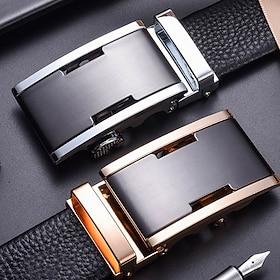 Men's Leather Belt Dermis Retro Traditional Plain Silver Gold Daily Wear Going out Weekend Ratchet Belt