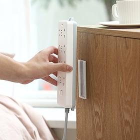 6pcs Wall-Mounted Holder Punch-Free Plug Fixer Self-Adhesive Socket Fixer Seamless Power Strip Holder Home Cable Wire Organizer Racks