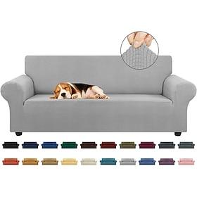 Stretch Sofa Cover Slipcover Burgundy Elastic Modern Sectional Couch for Living Room Couch Cover Sectional Corner Chair Protector Couch Cover 1/2/3/4 Seater