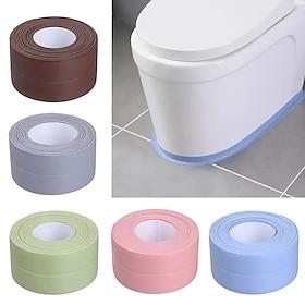 2 Pack Tape Caulk Strip PVC Self Adhesive Caulking Sealing Tape for Kitchen Sink Toilet Bathroom Shower and Bathtub 2.2cm3.2m/0.87126 in