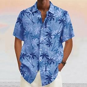 Men's Coconut Tree Tropical Plants Shirt Summer Hawaiian Shirt Aloha Shirt Short Sleeves Fashion Designer Casual Casual Outdoor Street Summer Spring Turndown P