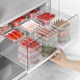 2pcs Sealed Plastic Preservation Box Refrigerator Storage Box Microwave Oven Specific Refrigerated Sealed Food Storage Box Commercial With Lid