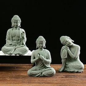 Buddha Statue - Perfect for Zen Garden, Fish Aquarium, Yoga, Bonsai More - Spiritual Feng Shui Decoration Lucky Tea Man Ornaments