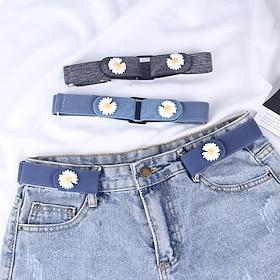 Perforated Free Belt With No Marks, Women'S Summer Jeans Are Versatile, Elastic And Decorative, Invisible Women'S Waist