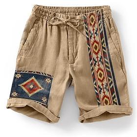 Men's Graphic Shorts Summer Shorts Beach Shorts Mid Waist Designer Ethnic Style Casual Daily Holiday Drawstring Elastic Waist 3D Print Designer Clothing Appare