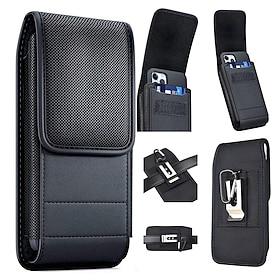 Univesal Phone Bag Fashion New Belt Holder Holster Case with Belt Clip For iPhone 15 14 Plus  Pro Max Men Leather Wallet Waist Bag Card Holder Phone Pouch Cove