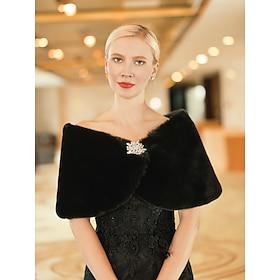 Elegant Pure Roaring 20s Faux Fur Shawl The Great Gatsby Charleston Fancy Dress Women's Valentine's Day Masquerade Party Wedding Party Evening Wear Adults Shaw