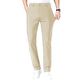 Men's Golf Pants Trousers Casual Pants Stretch Pants Pocket Plain Comfort Soft Daily Outdoor Going out Fashion Casual Blue Black