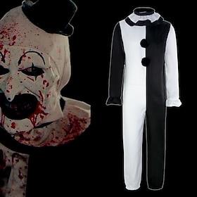 Cosplay Costume Masquerade Art the Clown Terrifier Cosplay Adults' Men's Women's Halloween Carnival Masquerade Halloween Party / Evening Masquerade Dress Up