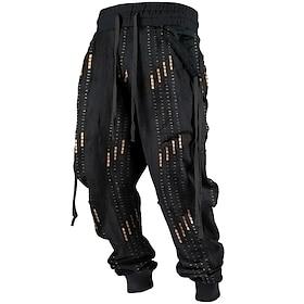 Stripe Casual Men's 3D Print Sweatpants Joggers Pants Trousers Outdoor Street Casual Daily Polyester Black Navy Blue Brown S M L Mid Waist Elasticity Pants
