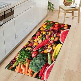Fruits Kitchen Mat Non-Slip Oil Proof Floor Mat Rug Indoor Outdoor Mat Bedroom Decor Bathroom Mat Entrance Rug Door Mat