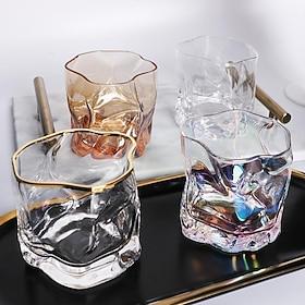 1pcs Glass Bar Transparent Whiskey Glass Creative Bar Japanese Glass Beer Glass Influencer Cup.