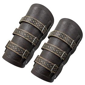 Retro Vintage Medieval Renaissance Armor Wristband Wrist Brace Pirate Viking Crusader Ranger Shieldmaiden Archery Fancy Dress Men's Viking Carnival Masquerade
