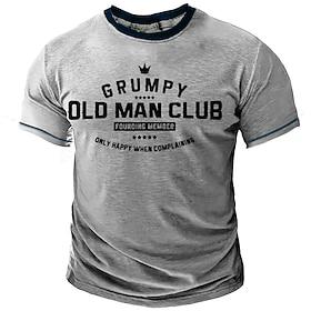 Men's Grumpy Old Man Club Founding Member Graphic T-Shirt - Only Happy When Complaining Short Sleeve Tee