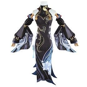 Elemental Saga Shenhe Xingqiu Anime Dress Cosplay Costume Outfits Cosplay Suits Accessories Carnival Masquerade Costume For Women's Adults'