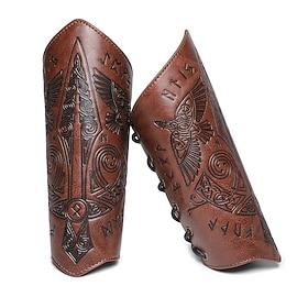 Retro Vintage Medieval Renaissance Armor Wristband Armband Pirate Viking Crusader Ranger Shieldmaiden Archery Fancy Dress Men's Women's Viking Fantasy Carnival