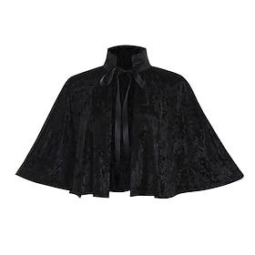 Retro Vintage Punk  Gothic Medieval 17th Century Cape Cosplay Costume Cloak Witch Plague Doctor Men's Women's Halloween Performance Renaissance Fair LARP Cloak