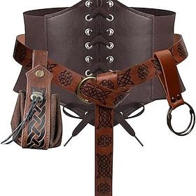 Punk  Gothic Medieval Steampunk Waist Belt Viking Knights Templar Fancy Dress Men's Women's Unisex Celtic Pirate Fantasy Halloween Carnival Masquerade Performa