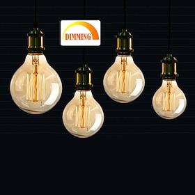 1/2 stuks 40w edison lamp g80 g95 g125 dimbare retro lamp e27/e26 basis antieke rechte lamp amber glas 2200k warm gele gloeilamp gebruikt voor huisverlichting