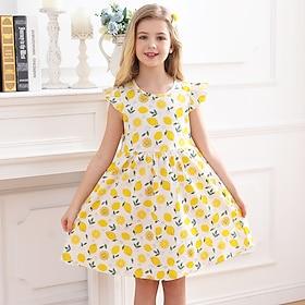 Kids Girls' Dress Graphic Sleeveless Party Outdoor Casual Fashion Princess skirt Polyester Summer Spring 4-13 Years