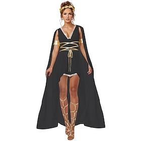 Retro Vintage Ancient Greek Ancient Rome Dress Cosplay Costume Outfits Venus Greek Goddesses Fancy Dress Women's Walpurgis Night Halloween Carnival Masquerade