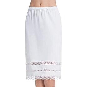 Half Slips for Women Underskirt Dress Extender Lace Trim Knee Length Midi Skirt 19-26 Length