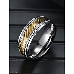 Voor heren Ring Goud Titanium Staal Punk Stoer Dagelijks