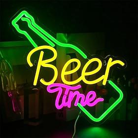 Oktoberfest Beer Time Led Neon Sign Light Shop Bar Restaurant Hotel Decorative Light Neon Bedroom Wall Kitchen Personalized Decor Night Light USB 1PC