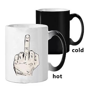 langfinger magisk krus magisk krus -morsom krus magisk keramisk varmefølsom fargeskiftende kaffegavekrus 11oz