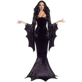 Cosplay Costume Vampire Morticia Addams Cosplay Adults' Women's Carnival Masquerade Party Masquerade Dress Up