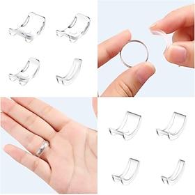 8pcs Ring Re-sizer Kit - Adjustable Ring Sizer Set with Transparent Color - Fits 1-10mm Bands - Comfortable TPU Material for Men  Women