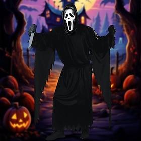 Cosplay Costume Mask Death Ghostface Scream Horror Scary Costume Kid's Adults' Men's Women's Boys' Halloween Carnival Mardi Gras Party Stage Dress Up