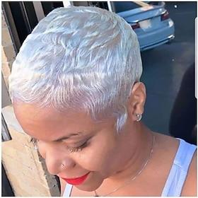 Short Pixie Wig for Women Pixie Cut Wig Short Wig Pixie Cut Wigs for Black Women White Wigs for Women Layered Synthetic Heat Resistant Pixie Wig for Party Cosp