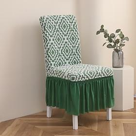 Stretch Bar Stool Dining Chair Cover Elastic Slipcovers for Bar Stools and Dining Chairs Protects Against Spills and Stains Easy to Install and Remove Machine