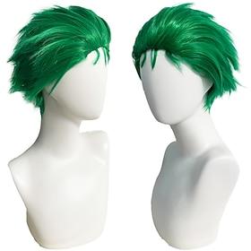 Ocean Adventurer Vibrant Green Spiky Wig for Cosplay - Bold and Lively Style