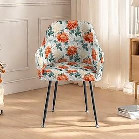 Stretch Floral Dining Chair Cover Elastic Slipcovers for Dining Chairs with Floral Pattern Easy to Fit and Remove Protects Against Spills and Stains Machine Wa