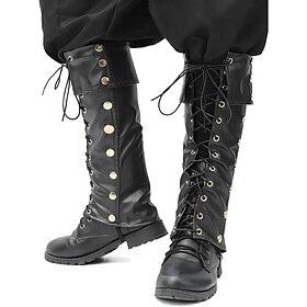 Retro Vintage Medieval Masquerade Gaiters Shoe Cover Fancy Dress Men's Unisex Pirate Royal Steampunk Carnival Masquerade Performance Party Stage Adults' Shoe C