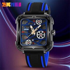 SKMEI Men Quartz Watch Outdoor Sports Fashion Wristwatch Luminous Waterproof Decoration Silicone Gel Watch