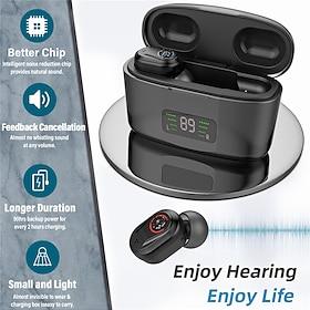 Hearing Aid With Led Charging Case Invisible Hearing Amplifiers Charging Hearing Aid Hearing Devices Hearing Loss Ompensation Valentine's Day Gift